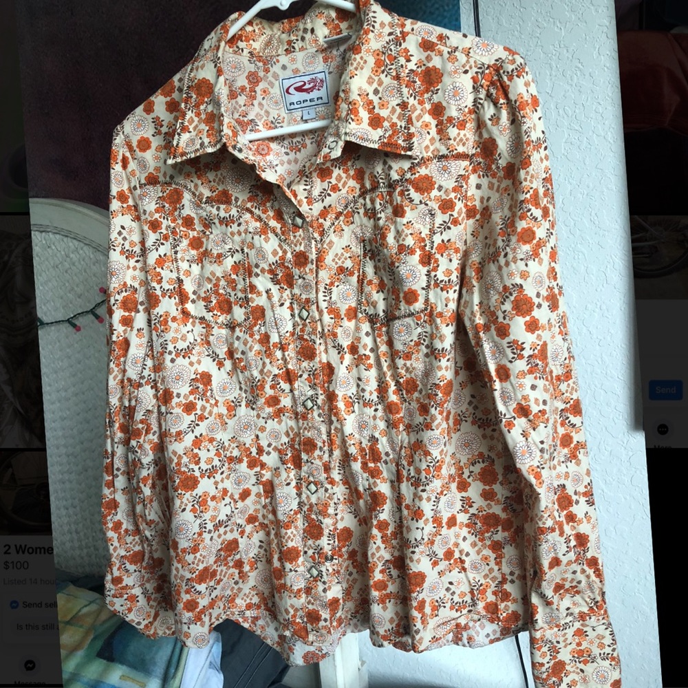 Vintage Pearl Snap Button Down